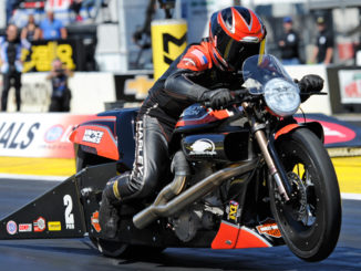 NHRA Pro Stock Motorcycle Ed Krawiec action