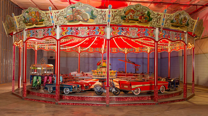 A stunning full-size 1957 carousel (Lot #9499) is one of highlight pieces of automobilia set to cross the block at the 2018 Barrett-Jackson Scottsdale Auction.