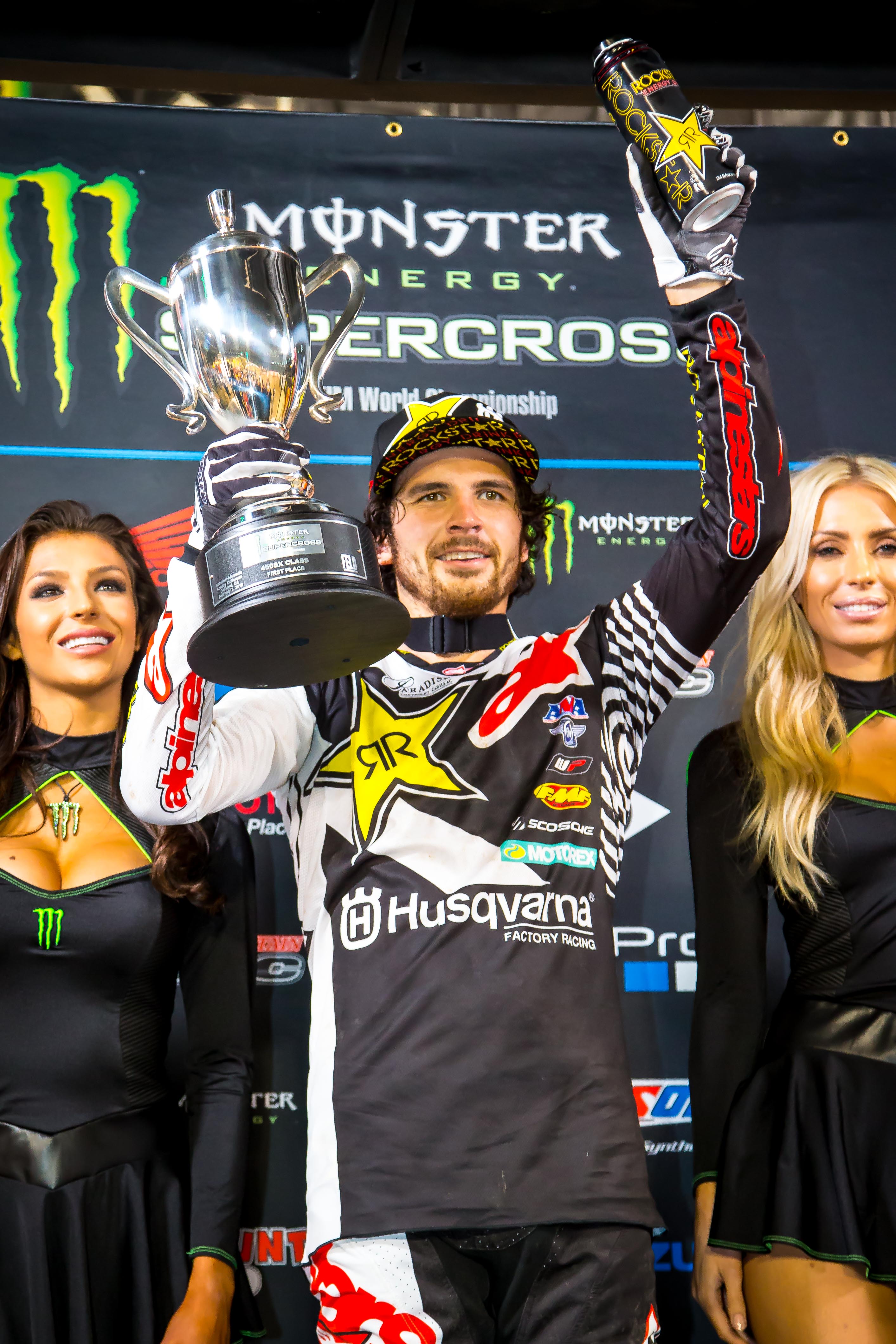 Jason Anderson earned an exciting victory at Oakland SX! (Photo: Simon Cudby)