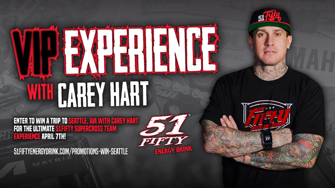 51FIFTY Energy Drink - Win A VIP Supercross Experience With Carey Hart