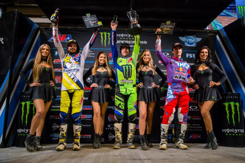 Eli Tomac grabs another 450SX Class podium at Round 11 of Monster Energy Supercross in St. Louis. Photo credit: Feld Entertainment, Inc.