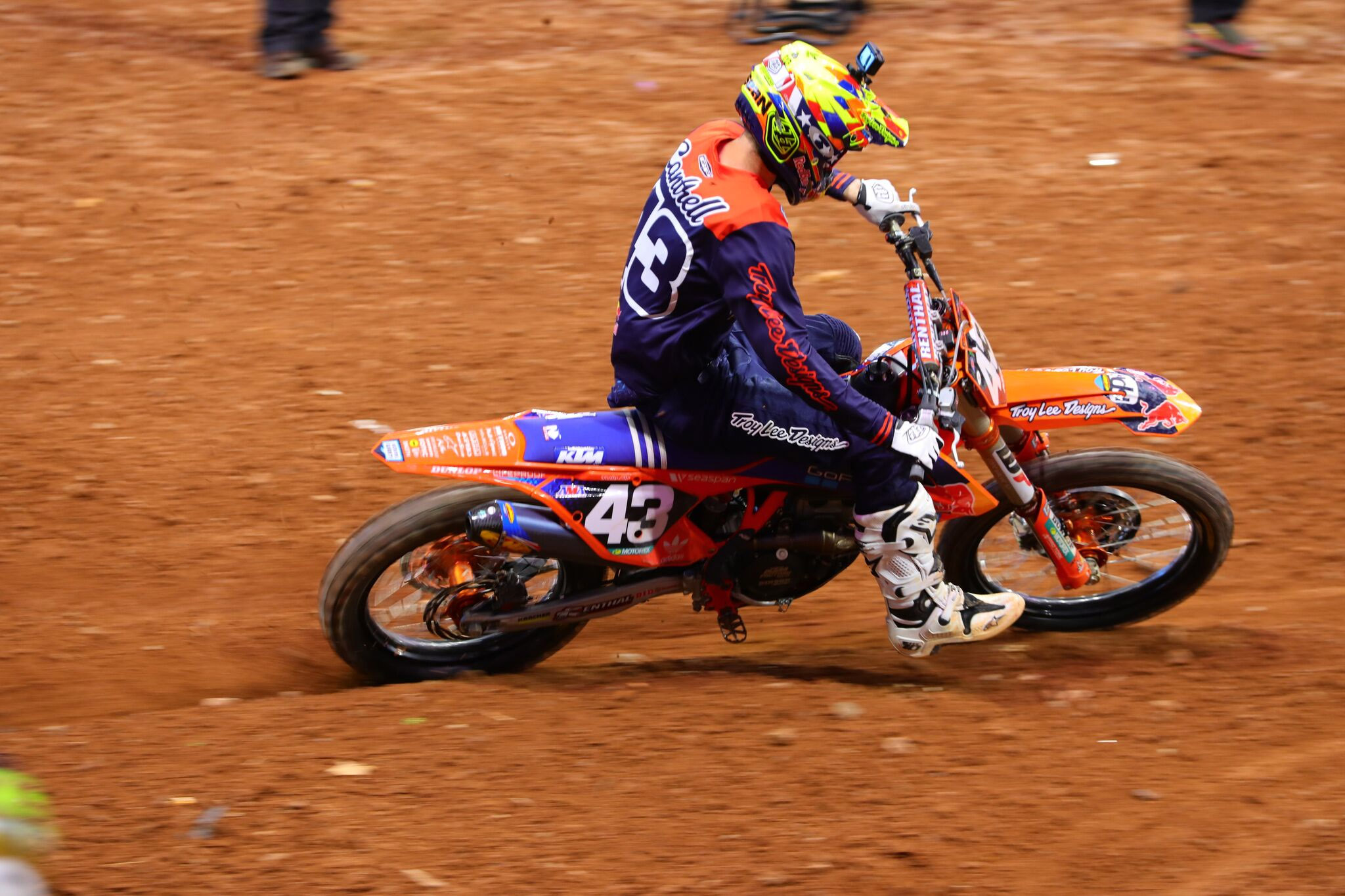 Troy Lee Designs-Red Bull-KTM’s Cantrell had been able to showcase his speed but on Saturday night luck was not on his side