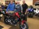 2017 AMA Member sweepstakes winner Bill Sellers picking up his 2017 Yamaha FZ-09
