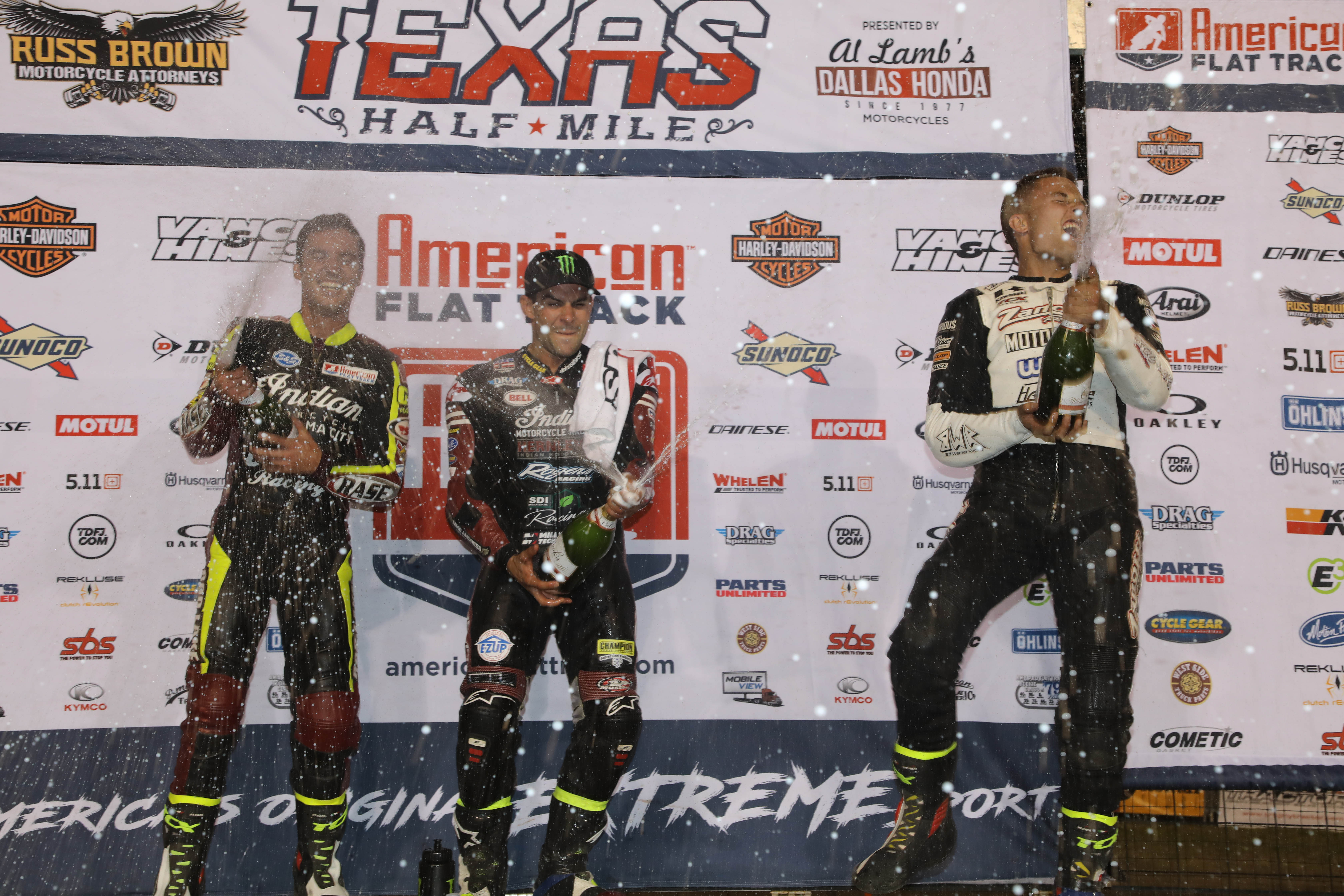 Indian Motorcycle Racing - Texas Half-Mile - podium