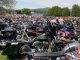 A sea of motorcycles along the shore of Lake George during 2017 Americade. Photo courtesy of Americade