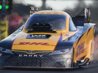Defending Funny Car event champion J.R. Todd secured his first No. 1 qualifying position
