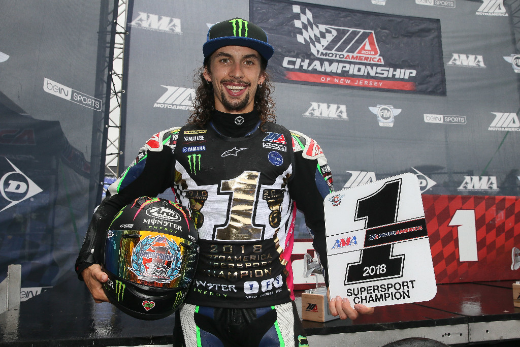 JD Beach earned his second MotoAmerica Supersport title with his second-place finish at New Jersey Motorsports Park on Saturday. | Photo by Brian J. Nelson
