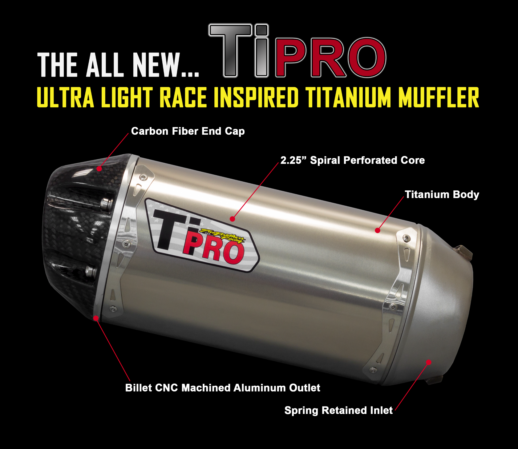 Two Brothers Racing has a Ultra Light Race Inspired Titanium Muffler