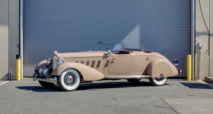 Mecum Las Vegas - 1934 Packard 1108 V-12 Sport Phaeton Fran Roxas Coachwork in the Style of LeBaron (Lot S125)