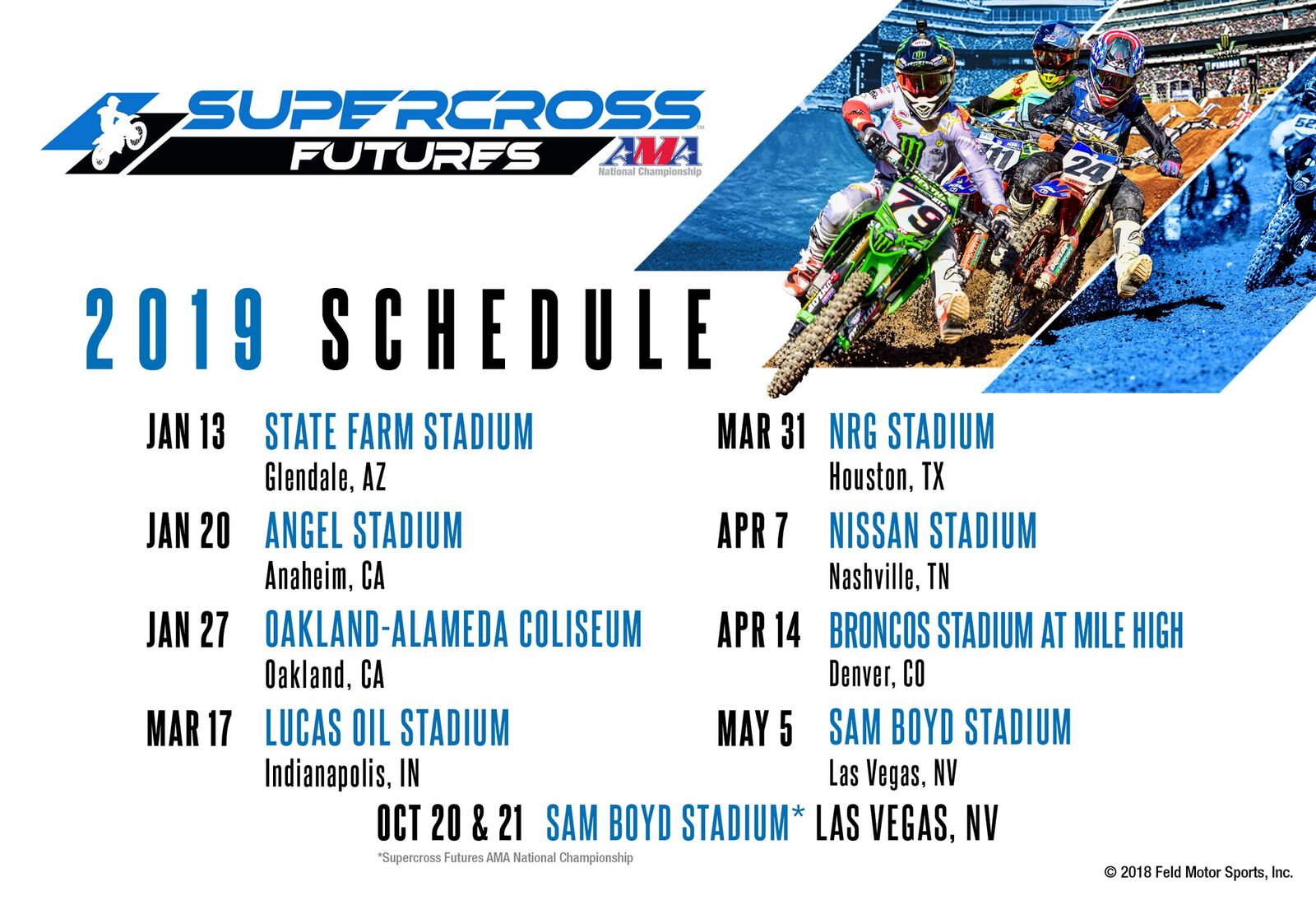 2019 Supercross Futures schedule