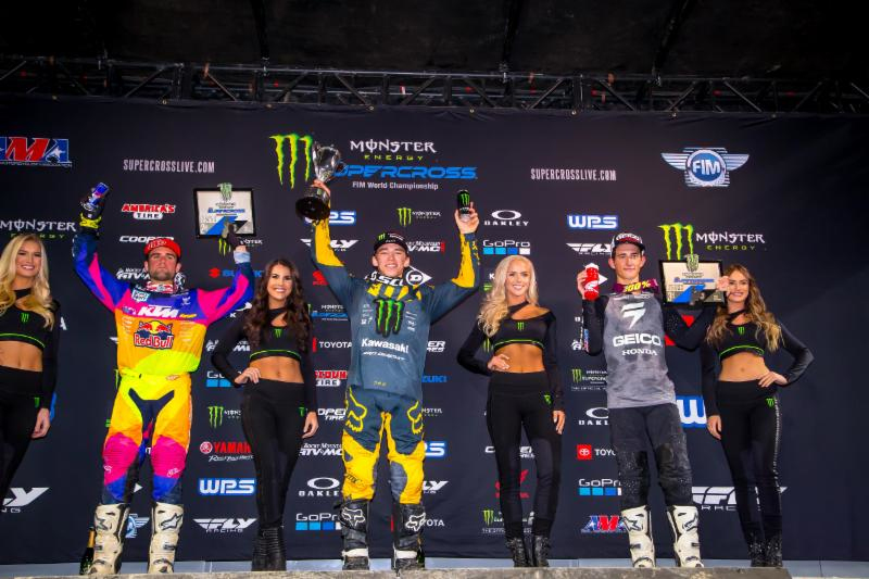 Detroit - Monster Energy Supercross Triple Crown 250 podium