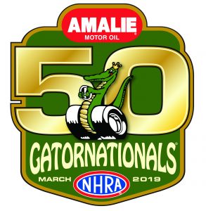 NHRA 50th Gatornationals logo