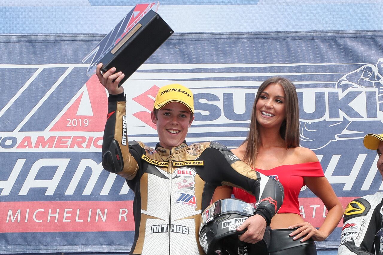 Fourteen-year-old Rocco Landers won his second straight Liqui Moly Junior Cup race on Sunday