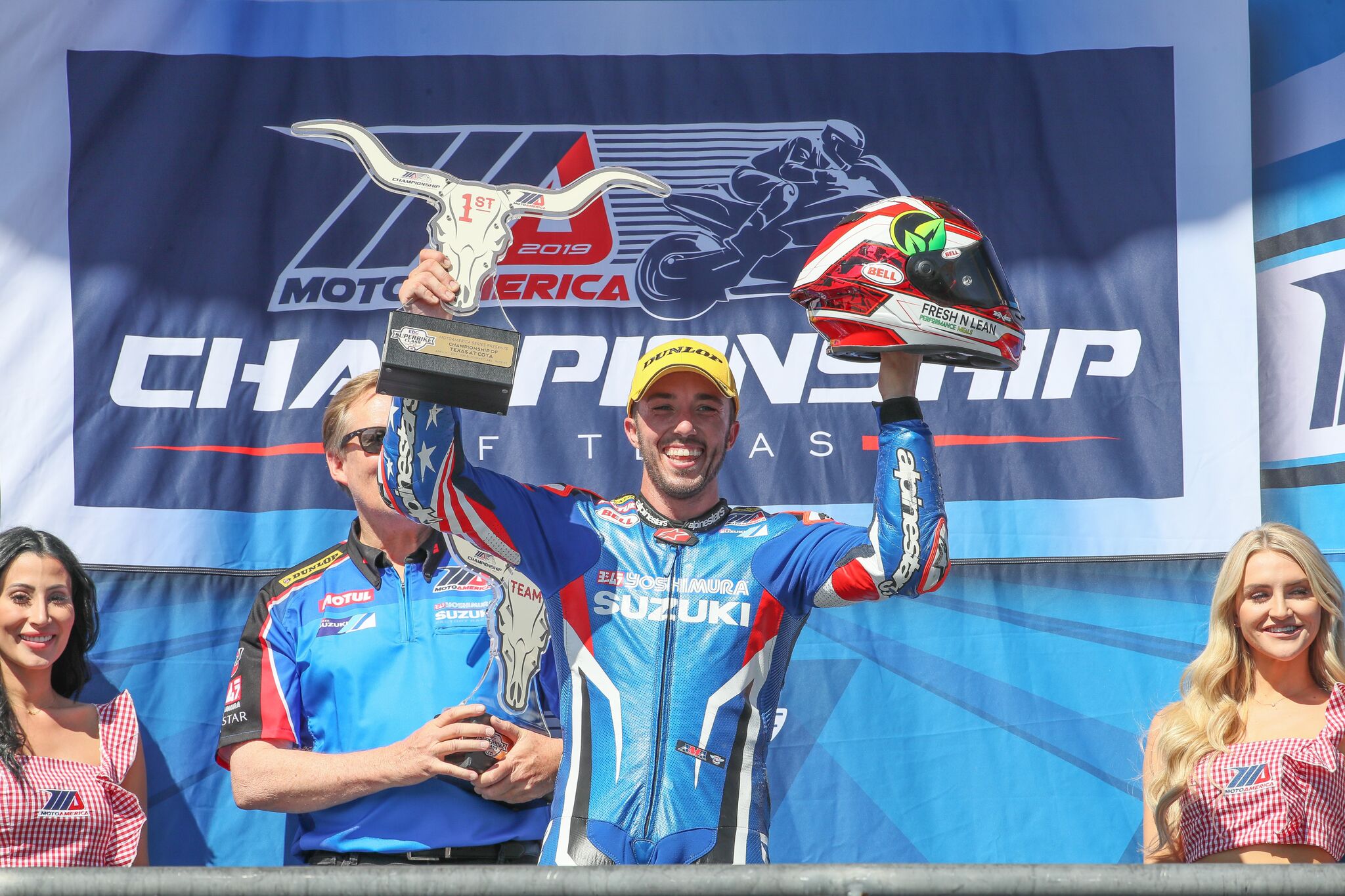 Herrin won the seventh Superbike race of his career and his first for Suzuki on Sunday at COTA