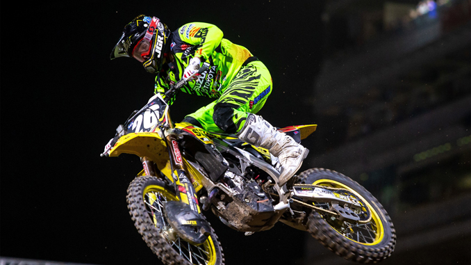 Alex Martin (#26) crossed the checkered flag with a career-best finish - Las Vegas - Monster Energy Supercross