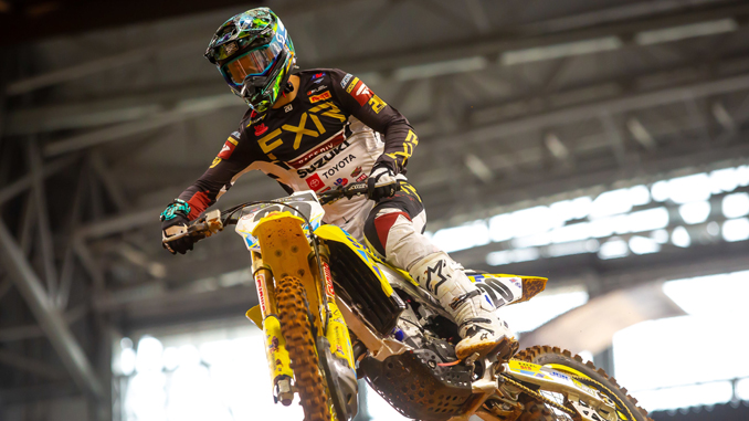 Broc Tickle (#20) entered race one with strong qualifying times but was injured early [678]