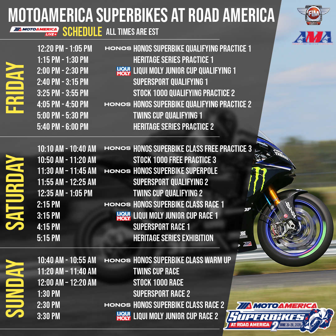 Road america race schedule