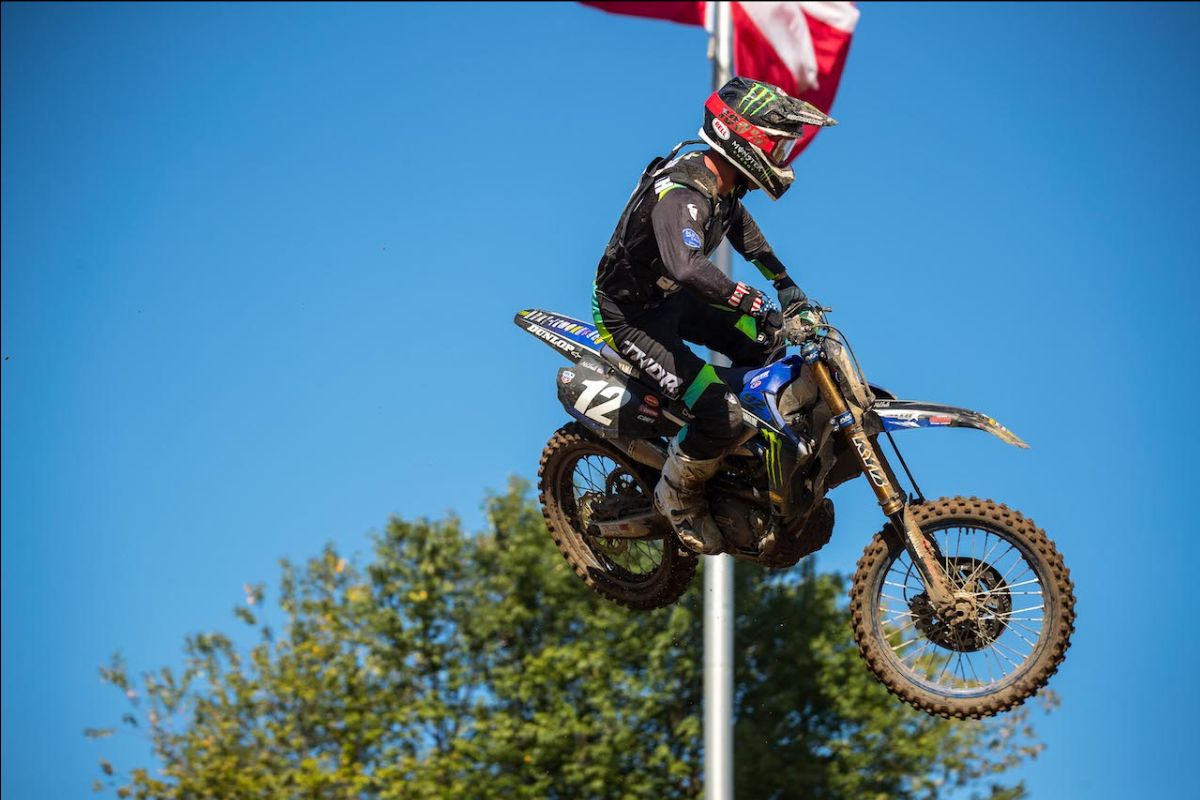 A first moto win helped McElrath land on the podium in third overall