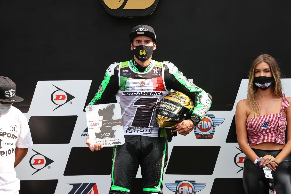 201012 With his win on Sunday, Escalante wrapped up the 2020 MotoAmerica Supersport Championship