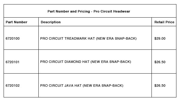 210311 Pro Circuit New Era Snapbacks - Part-Number-Pricing-R-3