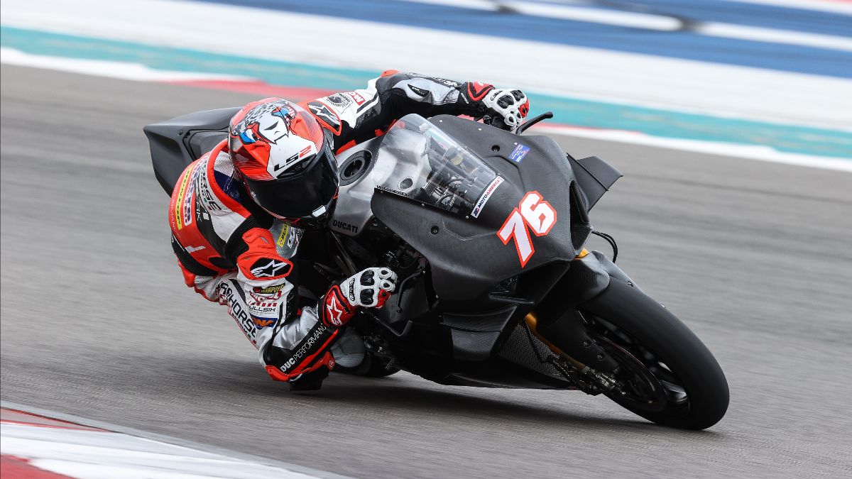210331 Loris Baz led the opening day of the two-day Dunlop preseason test at Circuit of the Americas