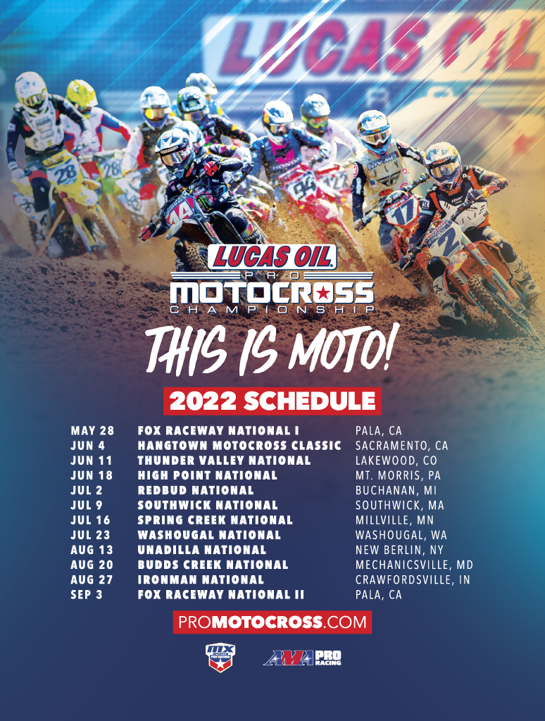 MX Sports Pro Racing Unveils Schedule for 50th Anniversary of Lucas Oil Pro Motocross Championship