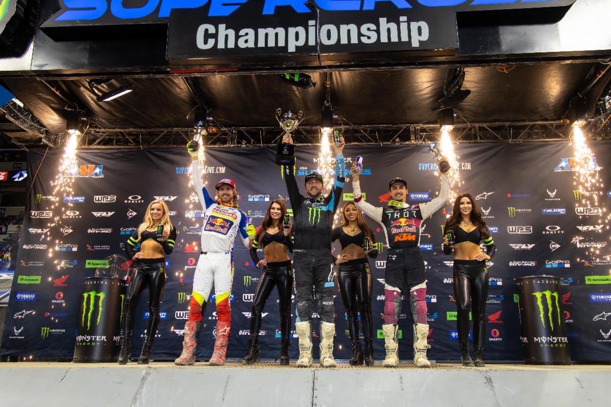 450SX Class podium - Indy Supercross