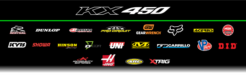 Monster Energy® Kawasaki for 2022 AMA Pro Motocross Championship sponsor logos