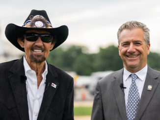 220719 Advocating for the motorsports community, former stock car racing driver Richard Petty (left) and SEMA CEO Mike Spagnola arrive in Washington, D.C. (678)