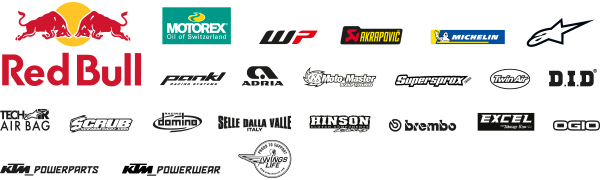 KTM Rally sponsor logos