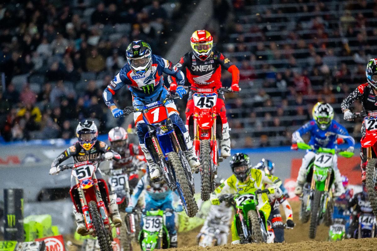 Eli Tomac earned his 46th 450SX Class victory