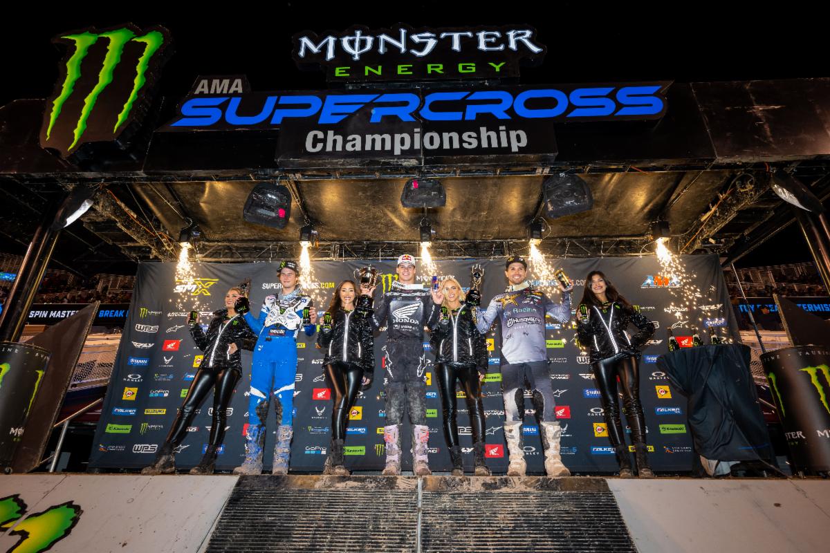 250SX Class podium - Salt Lake City Supercross
