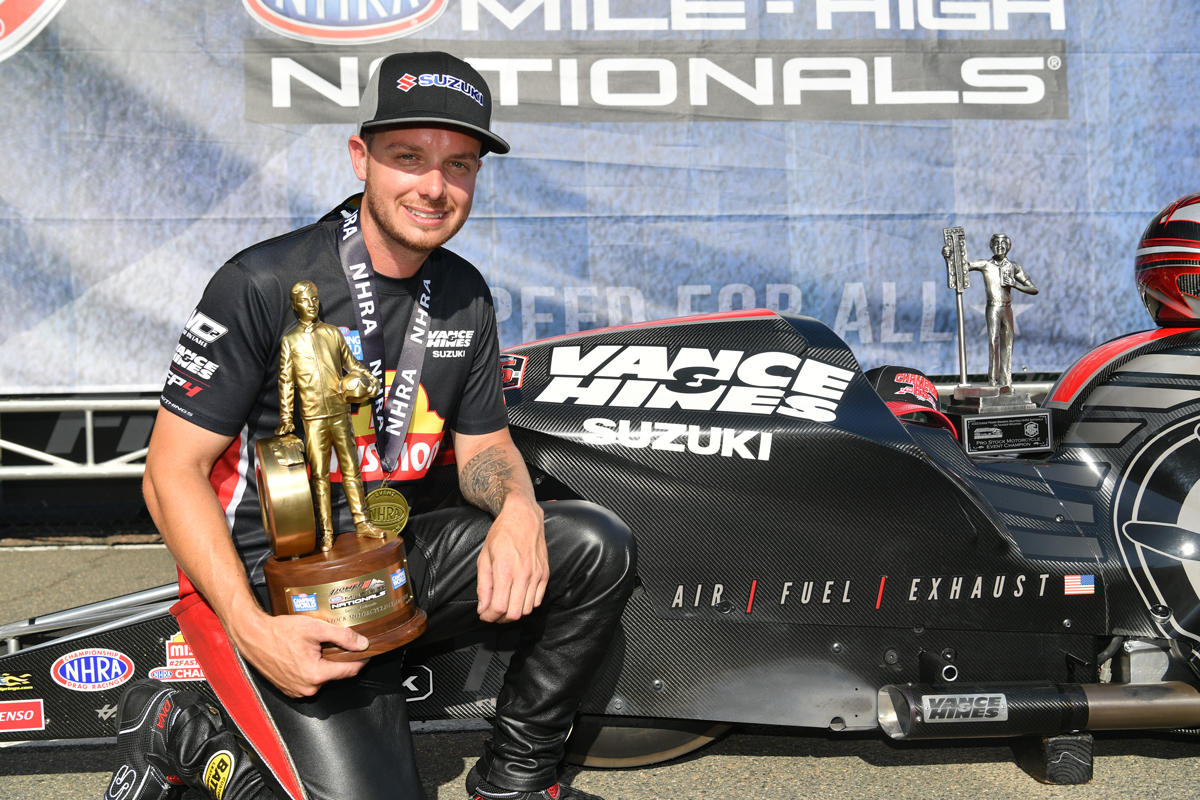 230717 Vance & Hines:Mission Suzuki’s Gaige Herrera Wins Final Pro Stock Motorcycle Race at NHRA Mile-High Nationals
