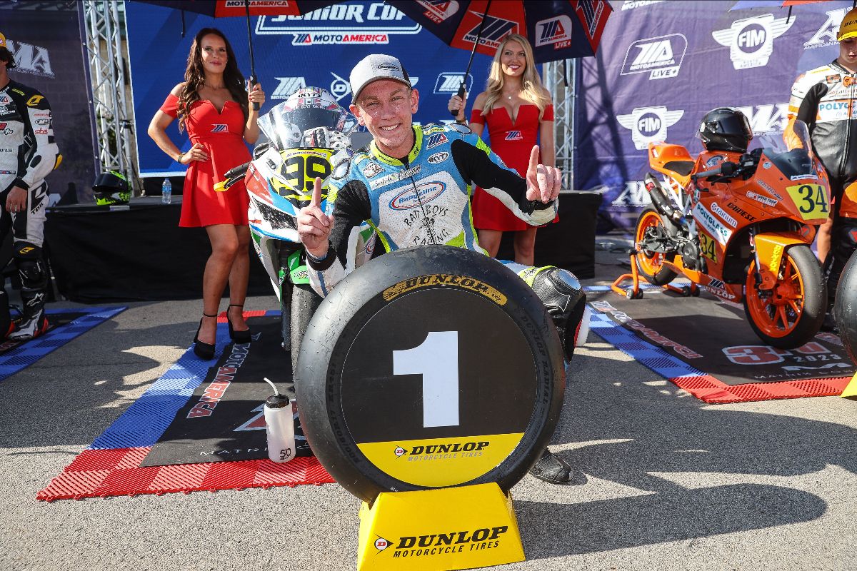 230821 Avery Dreher wrapped up the Junior Cup title on Sunday with his victory at Pitt Race