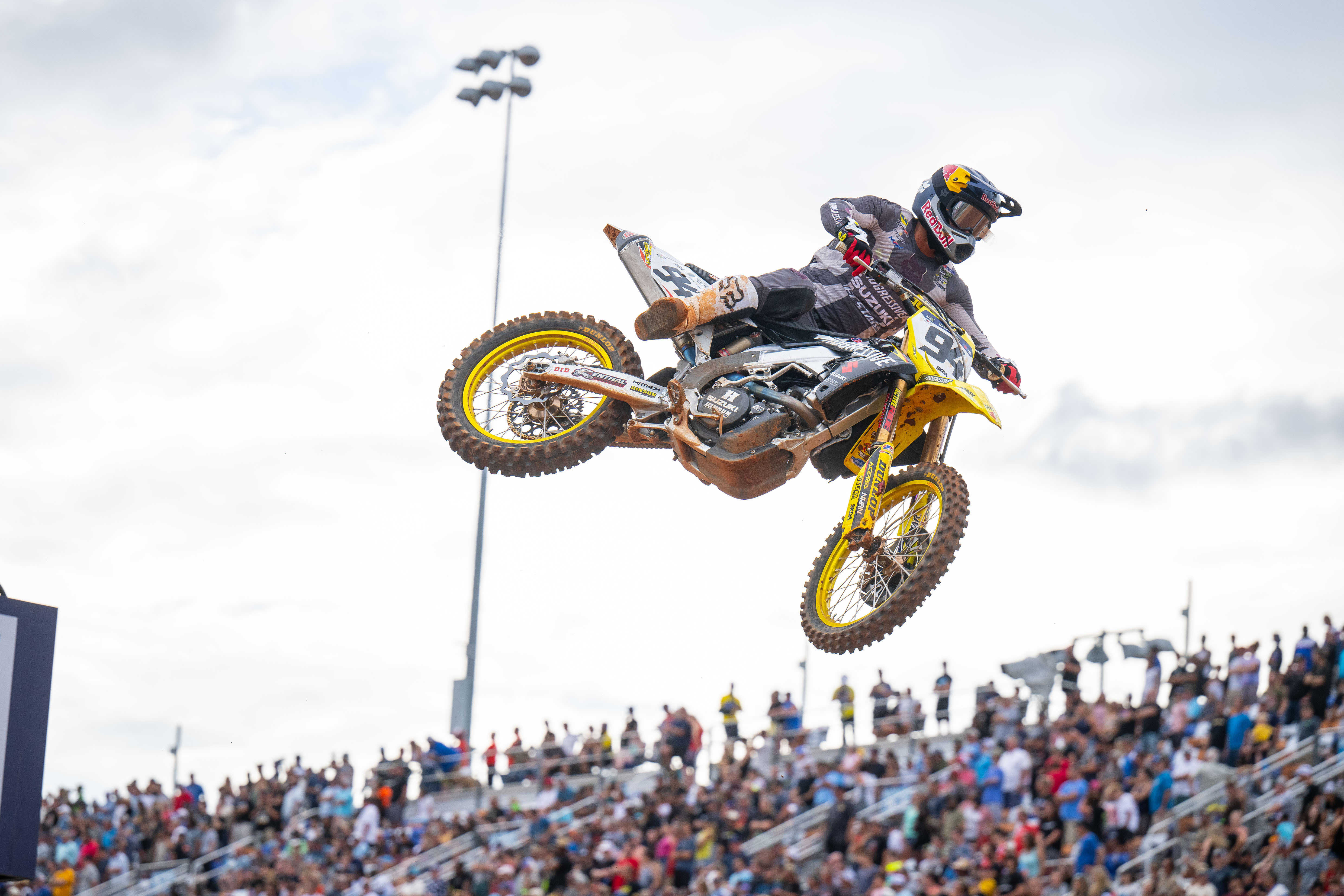 Ken Roczen led the early laps of the second moto in the 450 Class