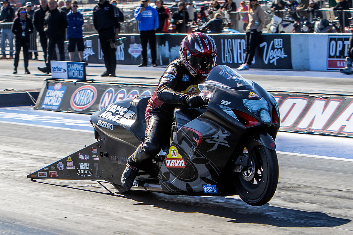 Eddie Krawiec (7) sits second in the championship to his teammate after Las Vegas