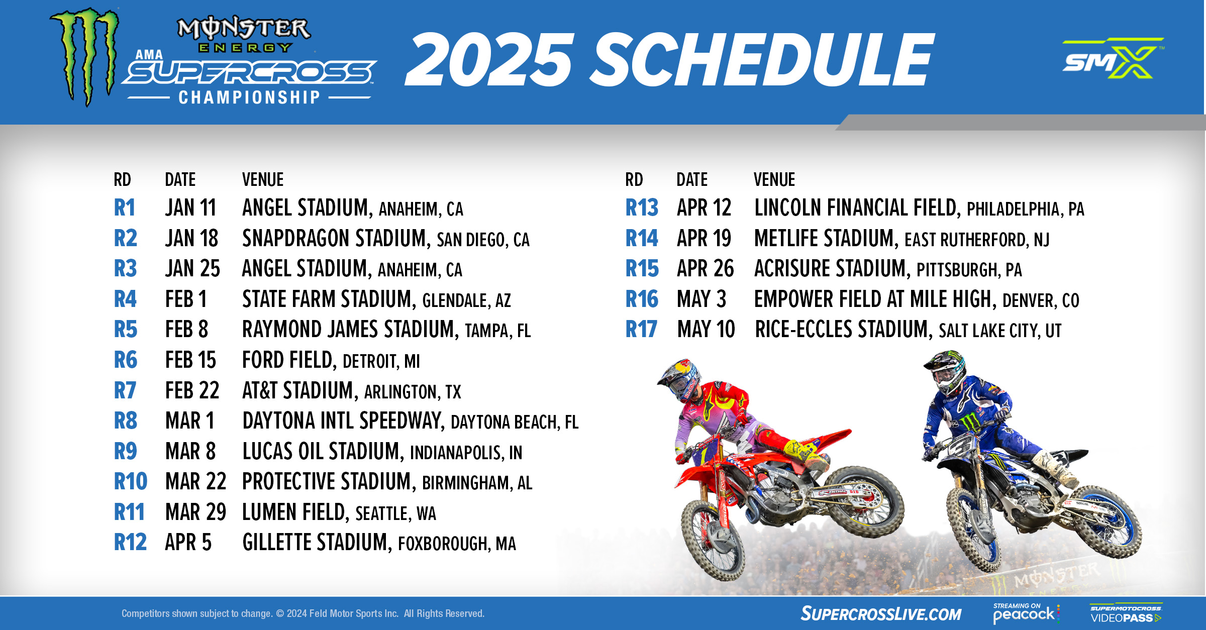 Supercross 2025 Schedule Tv John E Anderson